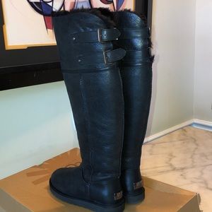 Black knee high UGG